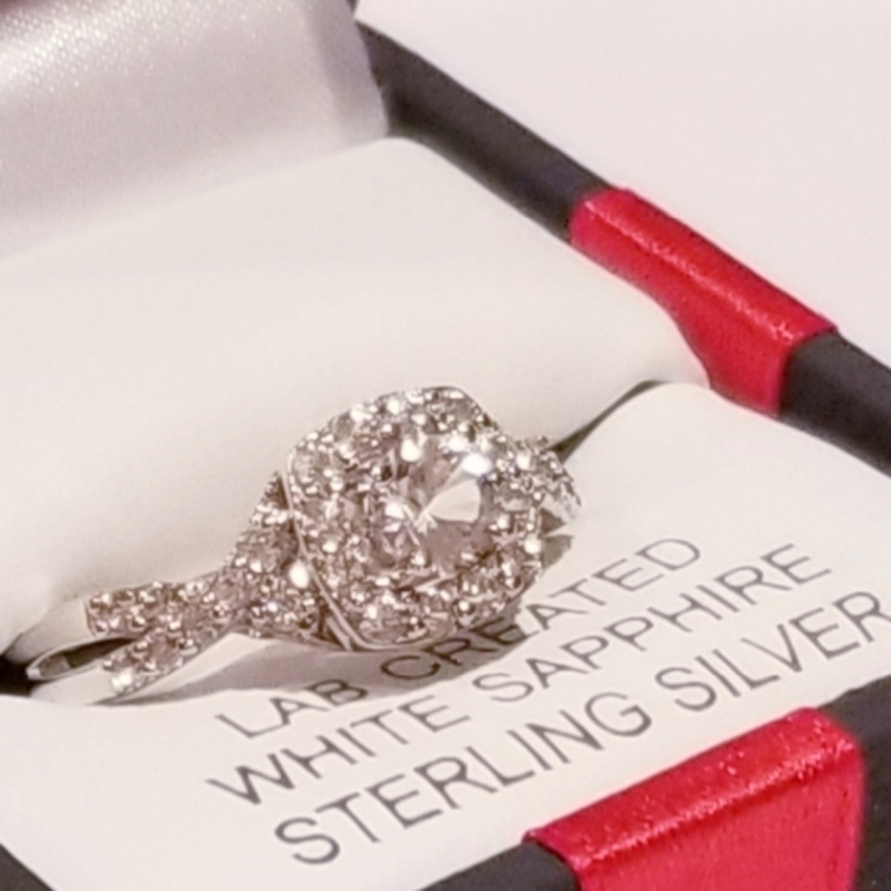 White Sapphire Cocktail Ring